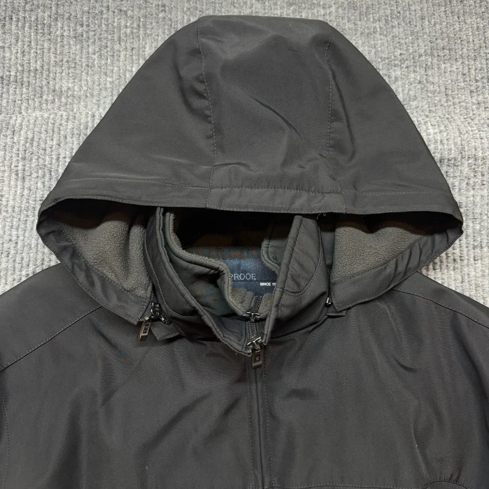 Weatherproof Hooded Jacket Mens M Black Insulated Full Zip Winter Coat